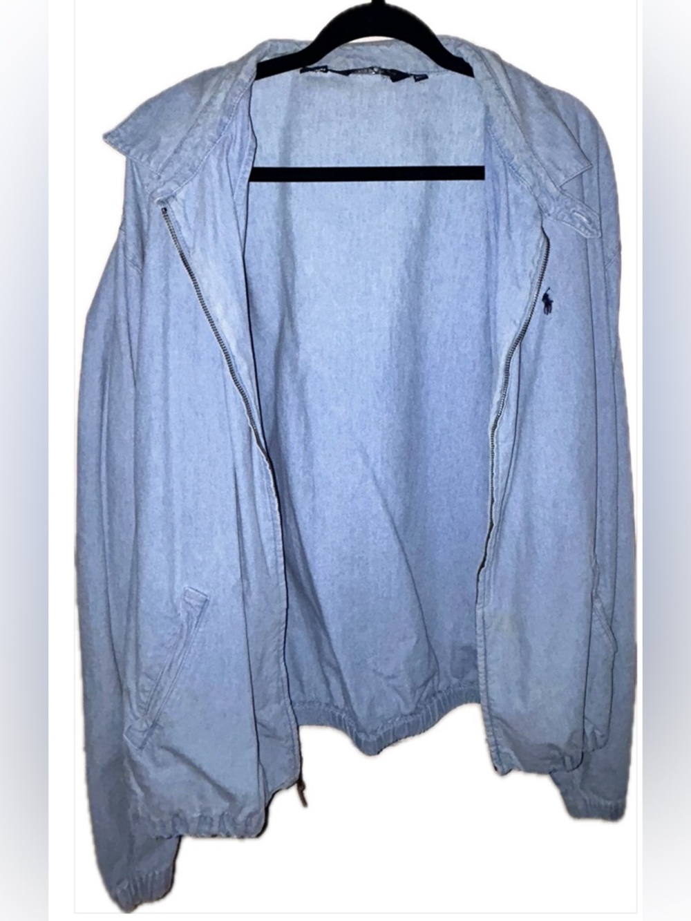 Polo by Ralph Lauren Pale Blue Hooded Windbreaker